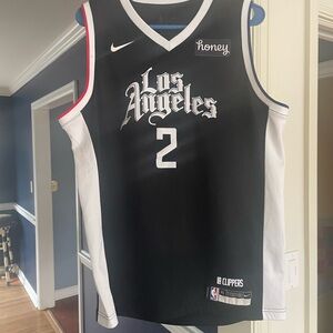 Nike Los Angeles Clippers #2  Leonard kids XL swingman Black Basketball Jersey